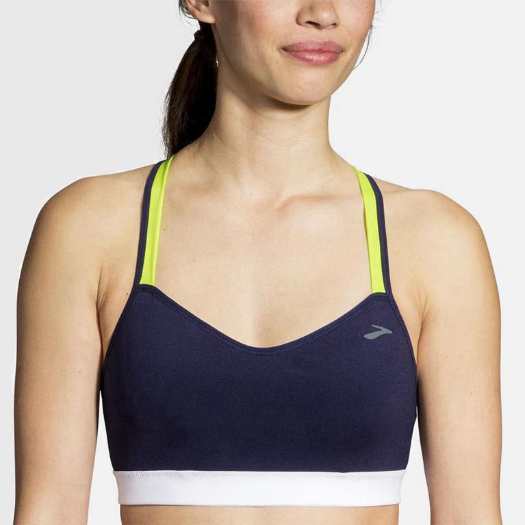 Brooks Uprise Crossback Women's Running Bra UK Clearance - Blue (TBUKR7609)